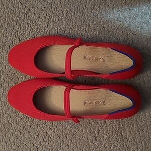 Rothy's Lollipop Red Mary Jane flats in women's size 13